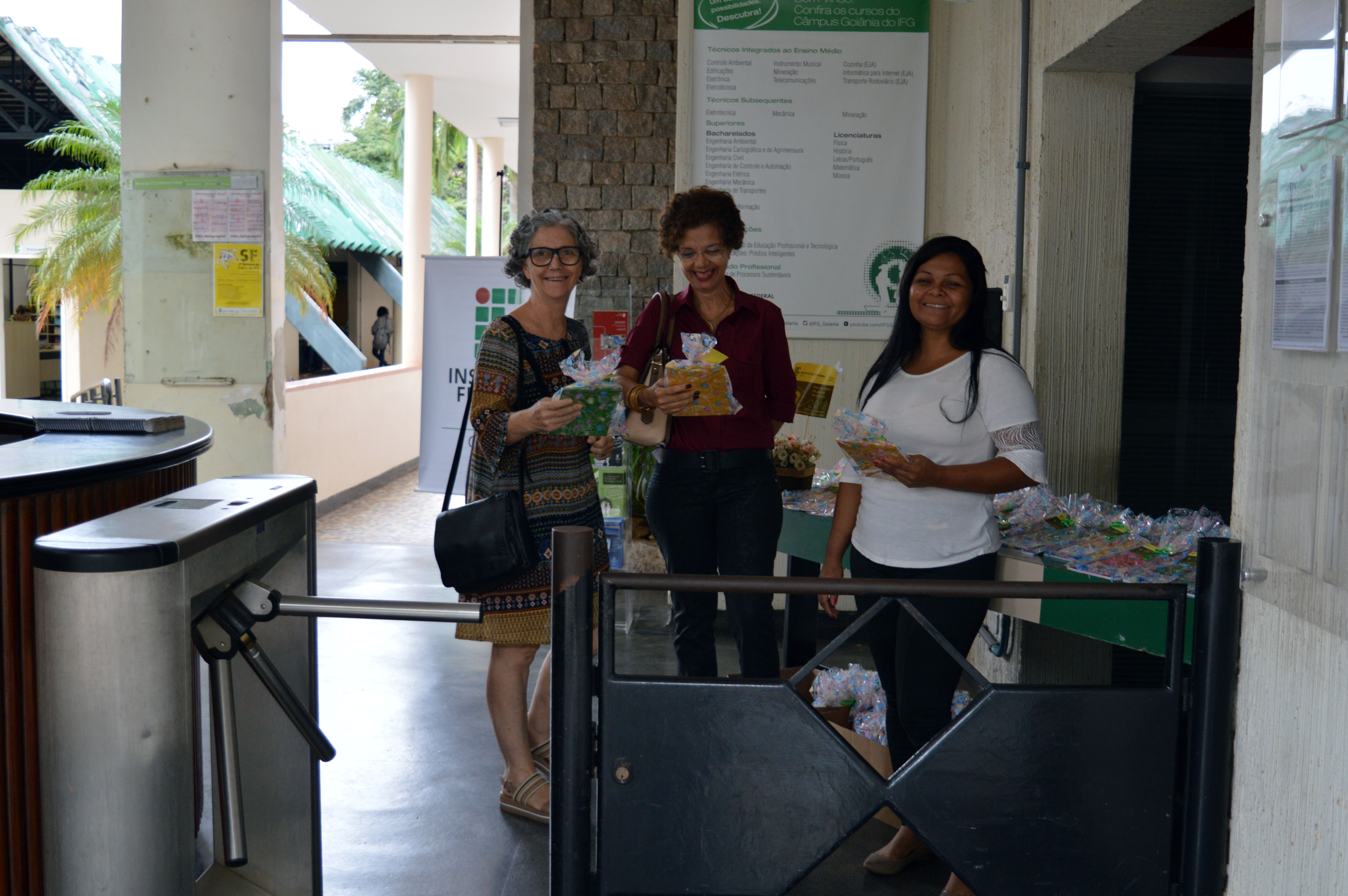 Nesta segunda-feira, 26, houve atividades de recepção destinadas aos alunos e servidores do Câmpus Goiânia.